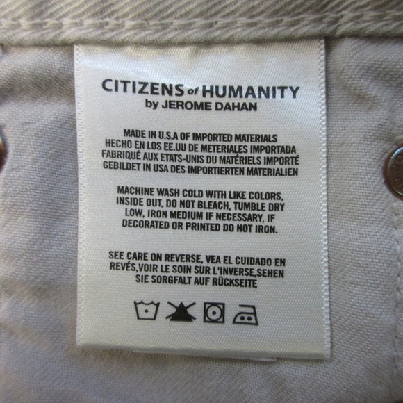 Citizens of Humanity Core Slim Straight Pants Men 31 Beige Cotton Comfort 558 - Picture 6 of 13